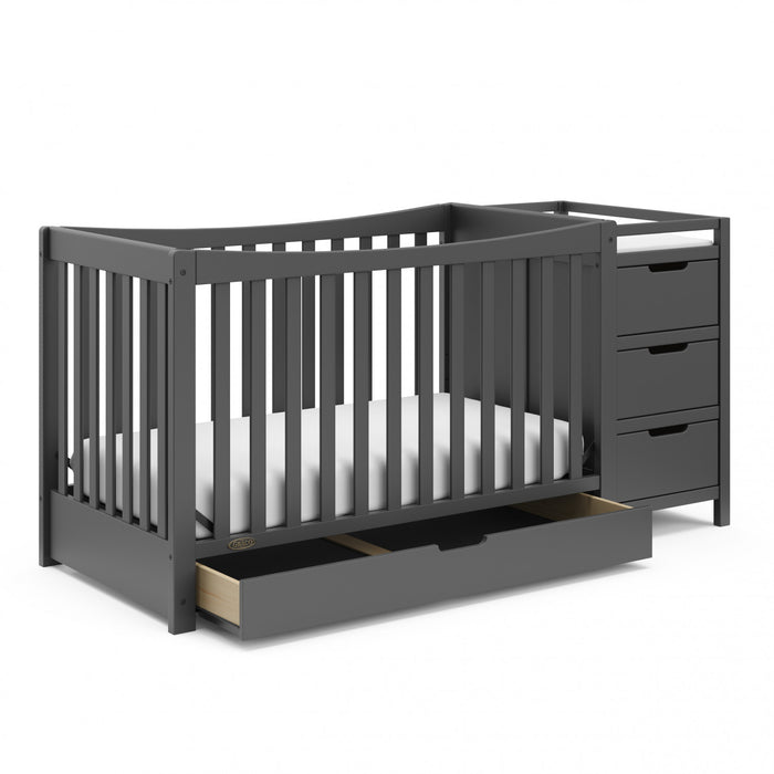 Graco Remi 4-in-1 Convertible Crib and Changer - Gray
