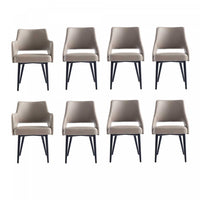 Tremont Modern 8-Piece Dining Chair Set in Taupe 