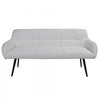 Trevin 71 in. Upholstered Dining Bench with Black Metal Legs (Seats 3) | Banc de salle a manger Trevin de 71 po rembourre avec pieds en metal noir (3 places)