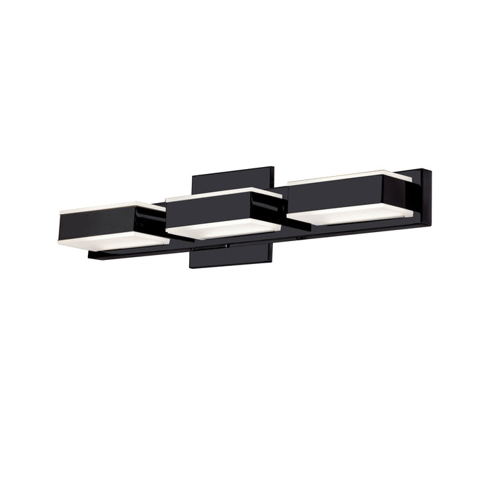 Dainolite Viola 3 Light LED Wall Vanity Light Matte Black Finish Lamp