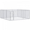 Pawhut 228 Sq. Ft. Dog Playpen Outdoor, Walk-in Dog Run Kennel Puppy Exercise Pen With Galvanized Steel Frame, For Small And Medium Dogs, 15.1' X 15.1' X 6'