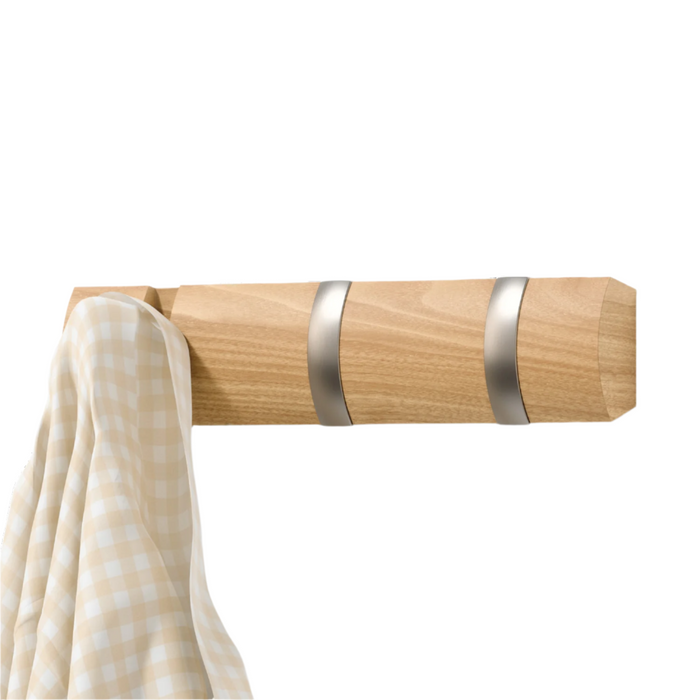 Umbra 3 Flip Wall-Mounted Hooks - Natural