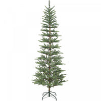 HOMCOM 7ft Fir Pencil Christmas Tree, Hinged Xmas Tree with 646 Branch Tips