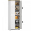 HOMCOM 67\" Kitchen Pantry 4-door Storage Cabinet with Adjustable Shelves