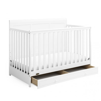 Graco Asheville 4-in-1 Convertible Crib with Drawer - White