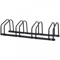 Soozier 4-bike Bicycle Floor Parking Rack Cycling Storage Stand Black