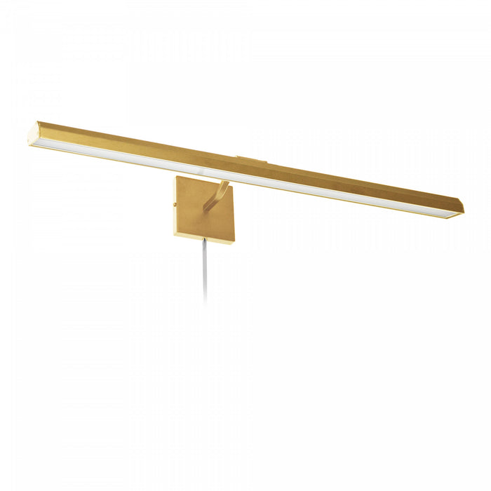 Dainolite Leonardo 32\" Picture Light 40w Aged Brass With Frosted Glass Diffuser Lamp