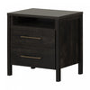 Gravity 2-drawer Nightstand - Rubbed Black 