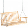 Outsunny 2-people Porch Swing Bench With 2 Hanging Chains For Deck Natural