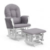 Storkcraft Hoop Glider and Ottoman - White/Gray Swirl Chair
