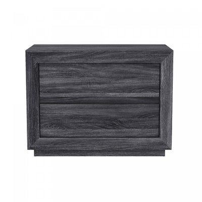 Soren Contemporary 32" Nightstand in Charcoal Gray (2-Drawer) | Table de nuit contemporaine Soren 32" en gris charbon (2 tiroirs)