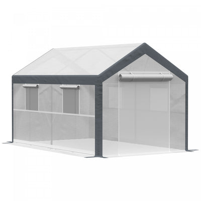 Outsunny 7' X 12' X 7' Heavy Duty Walk-in Greenhouse Seed Growth Tent White|Outsunny Serre Robuste 7' X 12' X 7', Tente De Croissance De Graines, Blanc