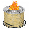 Outsunny Smokeless Fire Pit With Mat, 20\" Firepit, Magnesium Oxide, Yellow
