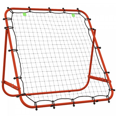 Soozier Volleyball Rebounder Net, Adjustable Soccer Rebounder, Red