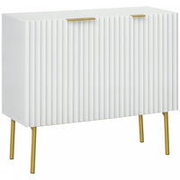 HOMCOM Accent Cabinet w/ Gold Leg for Living Room Dining Room Hallway White