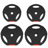 Soozier Set Of 4 1-inch Weight Plates With 3 Grips, 2 X 22lbs + 2 X 11lbs