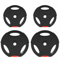 Soozier Set Of 4 1-inch Weight Plates With 3 Grips, 2 X 22lbs + 2 X 11lbs