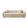 Tribeca Mid-Century Modern 86\" Chenille Sofa in Cream