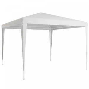 Outsunny 10x10ft Party Tent Portable Gazebo, Folding Garden Canopy Event Shelter Outdoor Sunshade White
