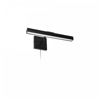 Dainolite Leonardo 16" Picture Light 20w Matte Black With Frosted Glass Diffuser Lamp|Lampe pour affichage d’image Leonardo de Dainolite de 16 po en verre givré qui diffuse la lumière, avec fini noir mat et ampoule de 20 W