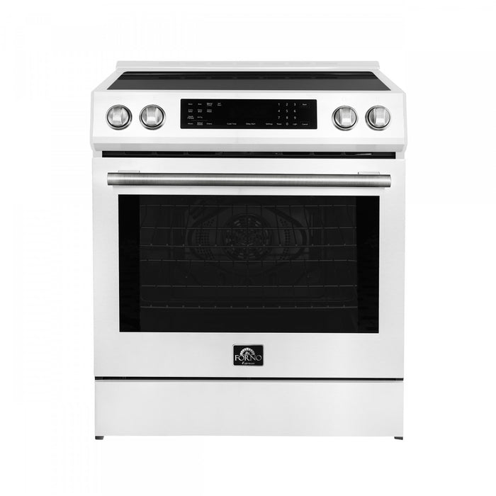 Forno Donatello Espresso 30\" Induction Range, White - FFSIN0905-30WHT