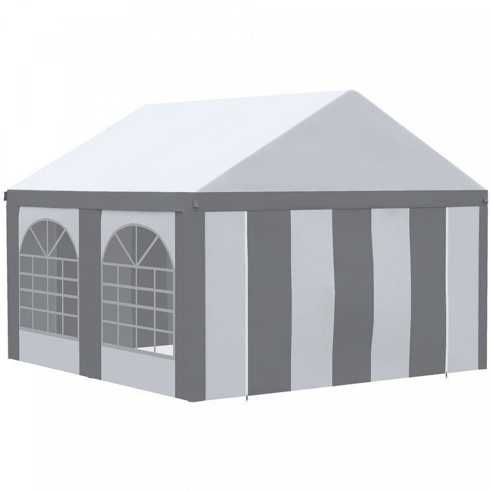 Outsunny 13 X 13ft Party Tent With Sides, 4 Windows And 2 Doors