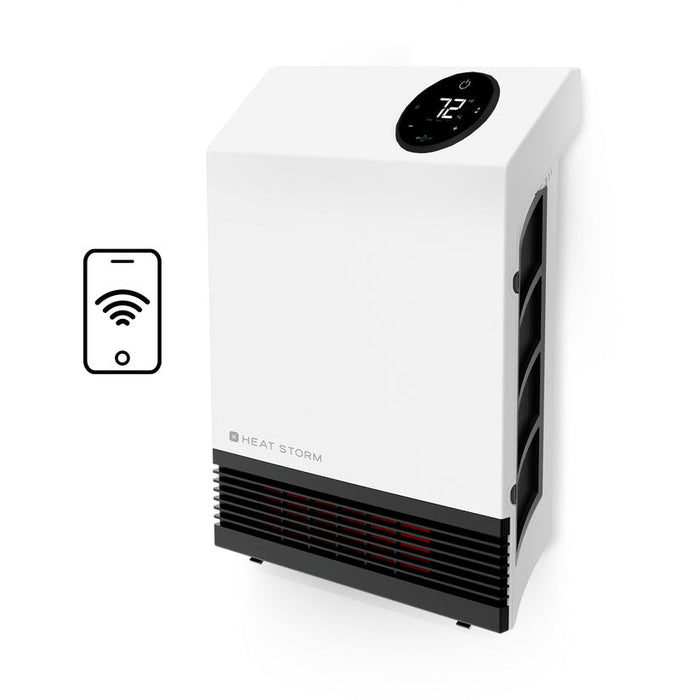 Heat Storm 1000W Infrared Wall Mount Electric Heater with Wi-Fi Personal Heater