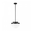 Dahlia 1 Light Pendant 12\", Black
