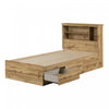 Tassio Mates Bed And Bookcase Headboard Set Nordik Oak - South Shore