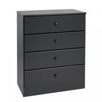 Astrid 4-Drawer Dresser - Black
