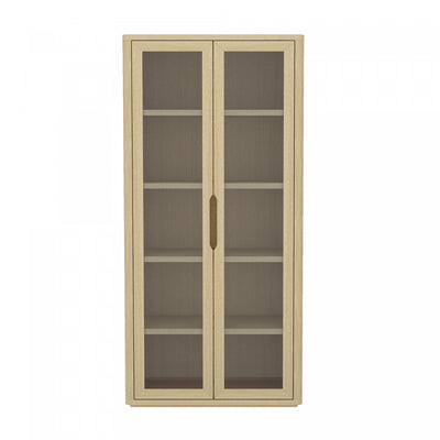 Rivington Modern 38" Bookcase Cabinet in Natural Oak | Armoire bibliotheque moderne Rivington 38" en chene naturel