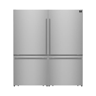 Forno Milano 60-Inch Side-by-Side Refrigerator in Stainless Steel, 34.4 cu.ft - FFFFD1787-60S | Refrigerateur cote a cote Forno Milano de 60 po, acier inoxydable, 34,4 pi³ - FFFFD1787-60S