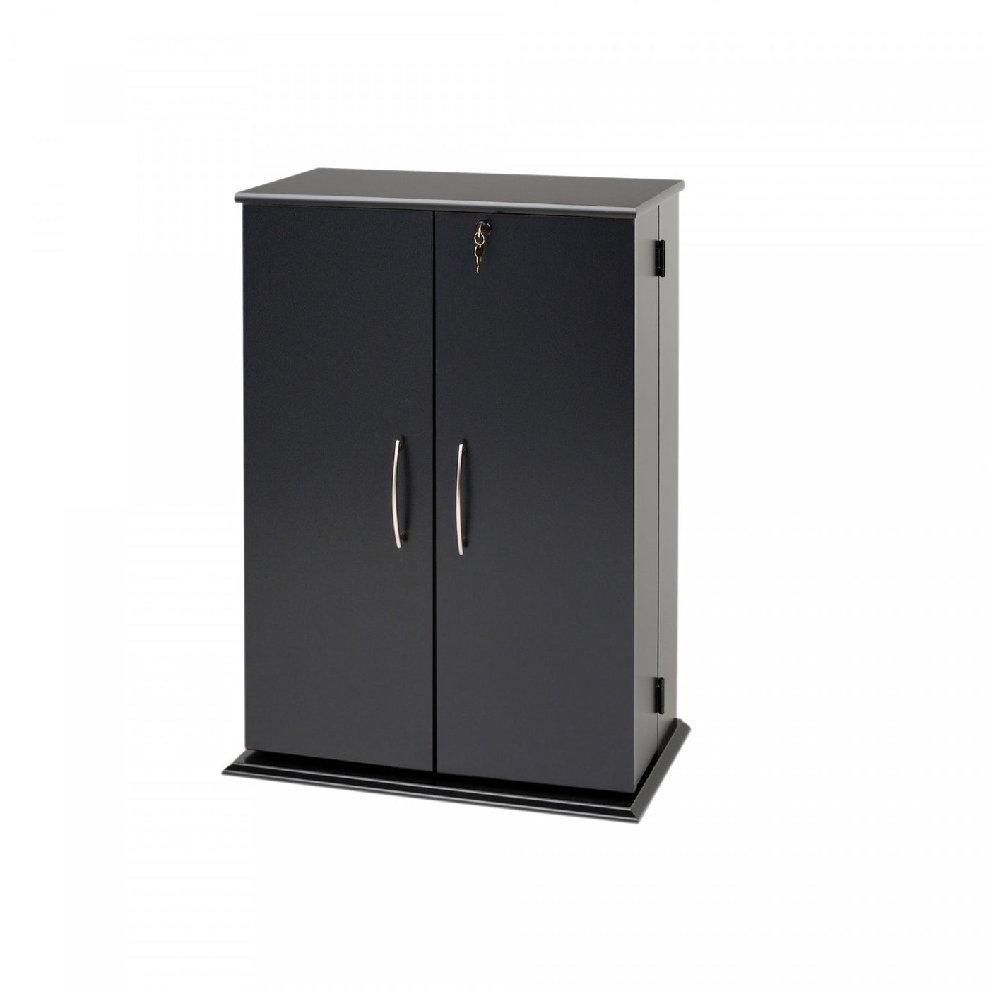 Locking media storage online cabinet