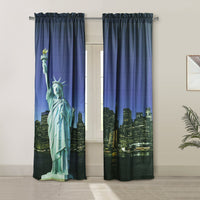 Habitat Statue Of Liberty Light Filtering Pole Top Curtain Panel Pair - 37 x 84