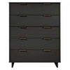 Granville Modern 38\" Chest in Charcoal Gray (5-Drawer)