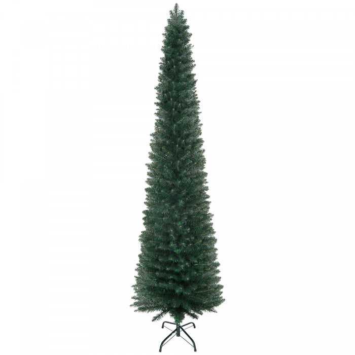 Homcom 7ft Artificial Christmas Tree Holiday Pencil Tree Indoor