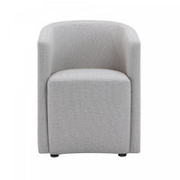 Hearth Contemporary Modern Upholstered Armchair in Light Gray 