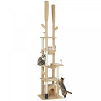 Pawhut Floor To Ceiling Cat Tree, 89