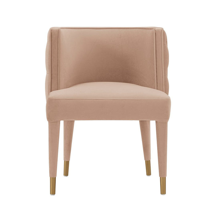 Manhattan Comfort Modern Maya Tufted Velvet Dining Chair - Nude