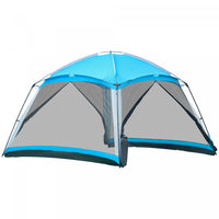 Outsunny Screen House, 8 Person Camping Tent, Dome Tent With Carry Bag And 4 Mesh Walls For Hiking, 