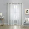 Habitat Boucle White Sheer Grommet Curtain Panel - 52 x 108