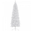 Homcom 7ft Tall Pencil Artificial Christmas Tree With Steel Base, White