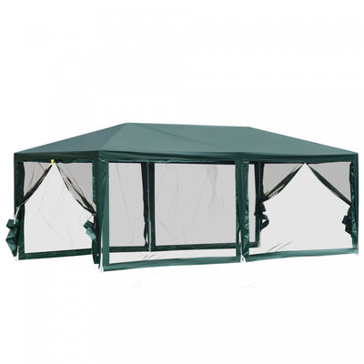 Outsunny 19'x9' Party Tent Gazebo Canopy Garden Sun Shade For Outdoor Event With Removable Mosquito |Outsunny 19'x9' Gazebo Tente De Fete Et Evenement En Plein Air Canopee Jardin Pare-soleil Avec Moust