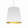 Dainolite Oversized Drum 1 Light Pendant Large White/Gold Shade Lamp
