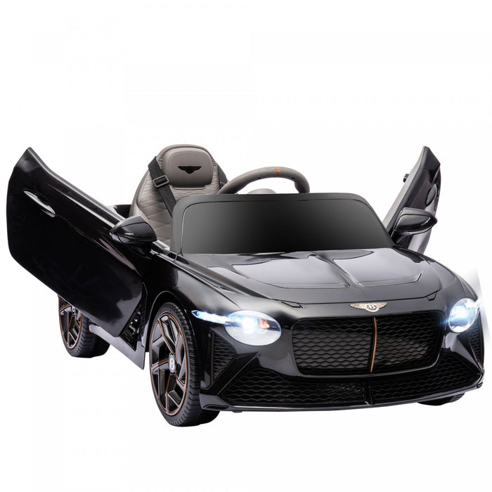 Aosom 12v Electric Powered Ride-On Car With Butterfly Doors, 3.1 Mph Kids Ride-on Toy For Boys And Girls With Remote Control, Suspension System, Horn Honking, Black