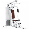 Soozier Multifunction Home Gym Equipment With 100lbs Weight Stack, White