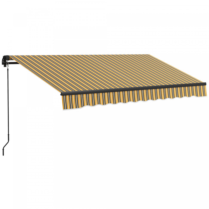 Outsunny 10' X 8' Patio Retractable Awning Sunshade Shelter, Amber