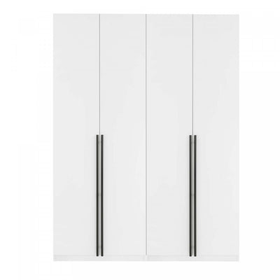 Lee Modern 2-Piece Wardrobe Closet in White Armoire | Armoire-penderie moderne Lee 2 pieces en blanc