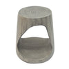 Elio 16.75\" Rustic Hollow Tree-Stump MGO Accent Table, Pet-Friendly Indoor Side Table, Grey