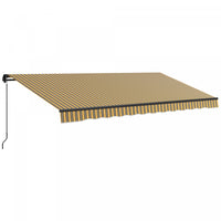 Outsunny 15' X 10' Patio Retractable Awning Sunshade Shelter, Amber